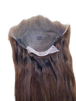 4/27 Straight Transparent Lace Front Wig with Highlights